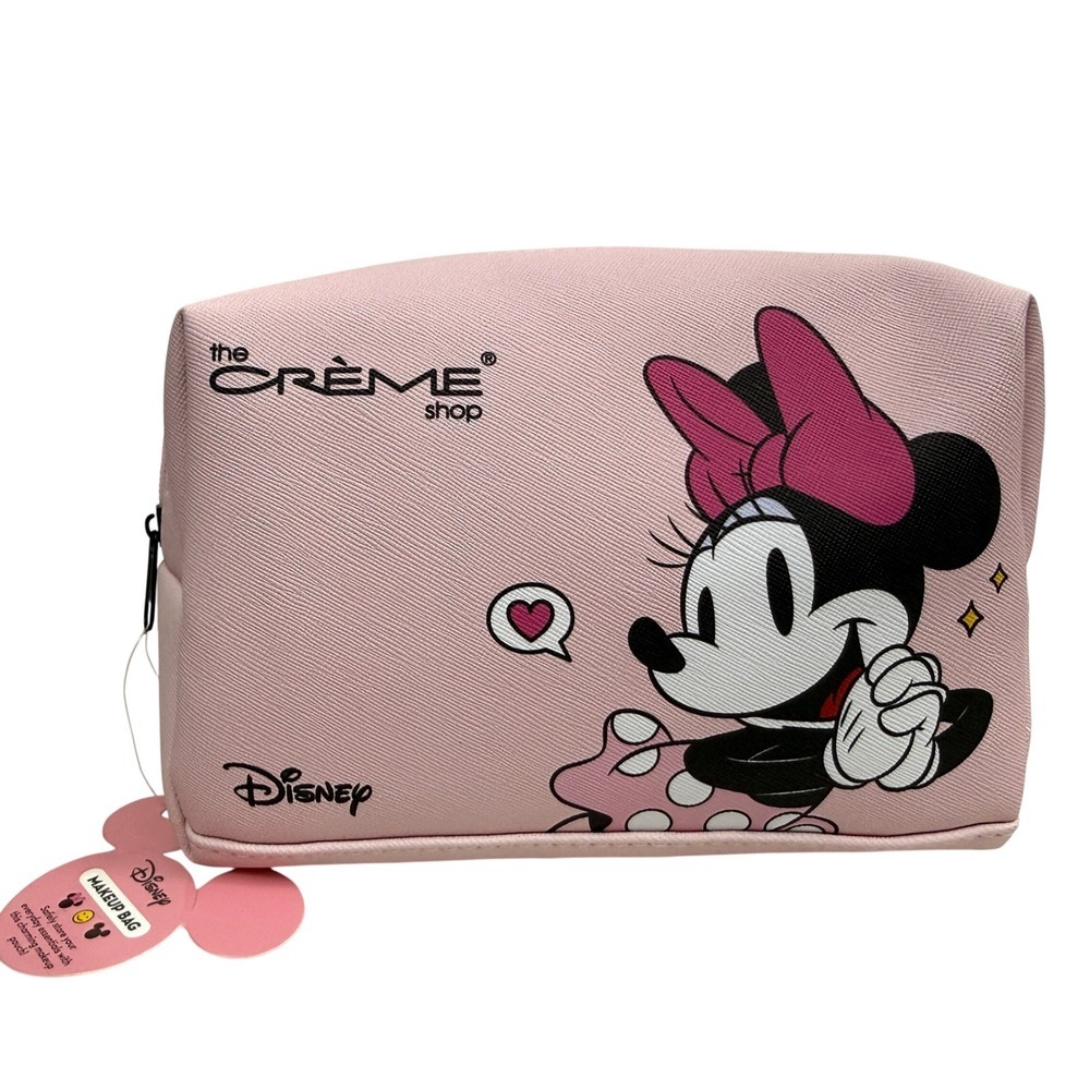 The Creme Shop Disney Minnie Mickey Mouse Makeup Bag Cosmetic Pink Travel Pouch
